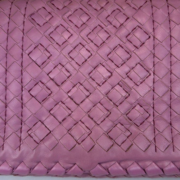 Bottega Veneta Lavender Intrecciato Leather Flap Crossbody Bag Removable Strap - Picture 3 of 16